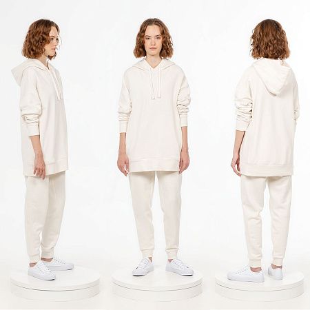 Худи унисекс H2, молочно-белое, размер XS/S