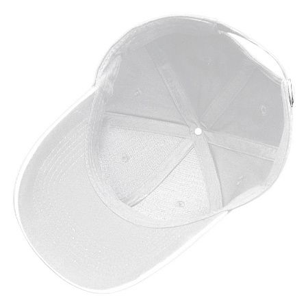 Кепка 6-панельная  Shefild  250, c белым сендвичем, белая