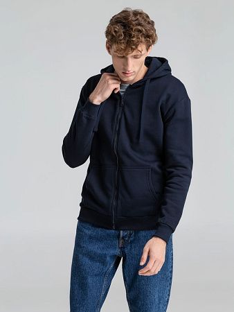 Толстовка на молнии с капюшоном Siverga Heavy 2.0, темно-синяя, размер XL