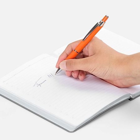 Ручка шариковая Chromos Soft Touch, оранжевая