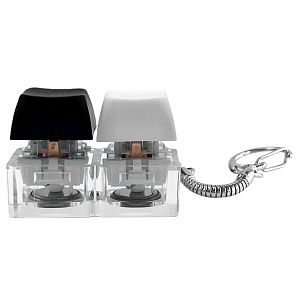 Брелок KeyDuo с LED подсветкой, чёрно-белый