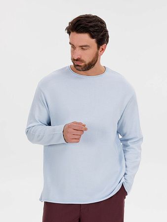 Лонгслив унисекс Siluetti Fuori, светло-голубой, размер S/M