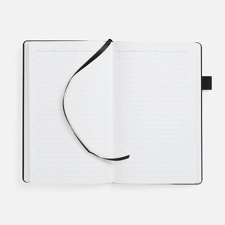 Ежедневник White Shall, недатированный, бело-черный