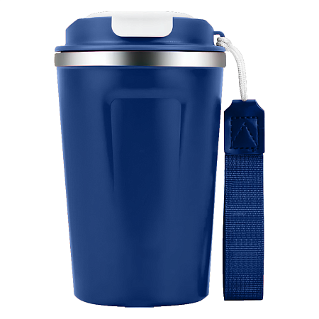 Термокружка Zencup вакуумная, стальная, 380 мл, темно-синяя