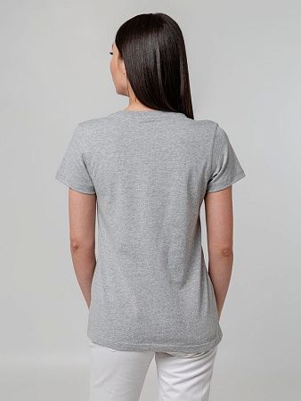 Футболка женская T-bolka Stretch Lady, серый меланж, размер S v2
