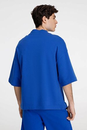 Футболка оверсайз унисекс T9, синяя, размер XS/S