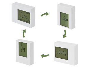 Настольные электронные мультифункциональные часы «Rotatio», цвет: белый