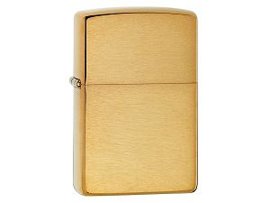 Зажигалка ZIPPO с покрытием Brushed Brass, цвет: золотой