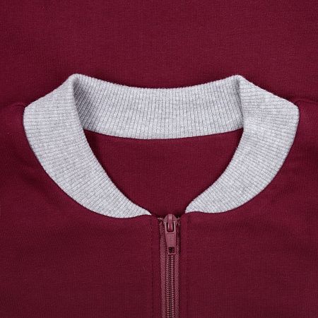 Бомбер College, бордовый, размер S v2