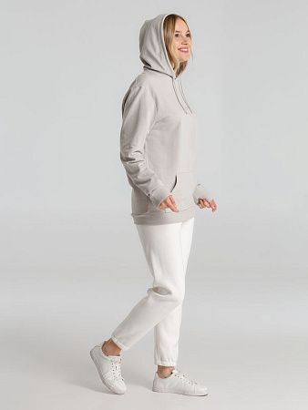 Толстовка с капюшоном унисекс Hoodie, дымчато-серая, размер XS