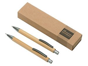 Подарочный набор «Tender bamboo» с шариковой ручкой и механическим карандашом из бамбука
