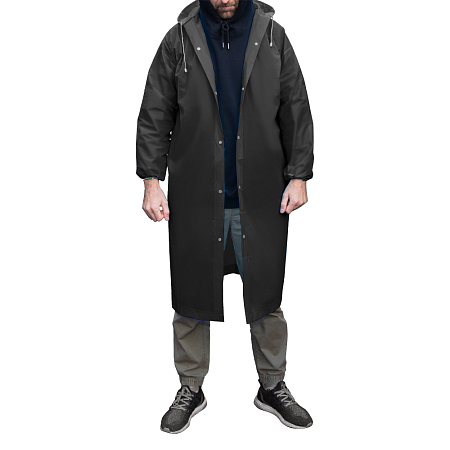 Дождевик RainForest, унисекс, материал EVA, размер XL-XXL, черный