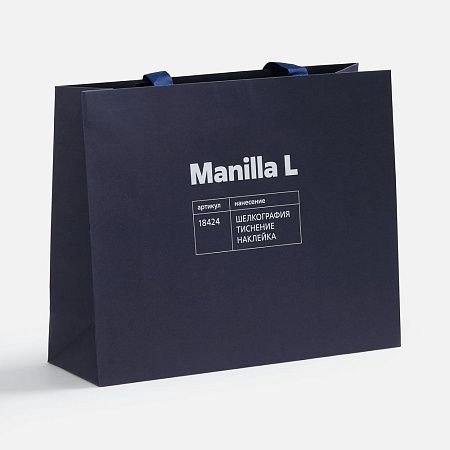 Пакет бумажный Manilla S, синий