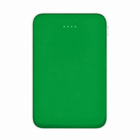 Внешний аккумулятор Fluffy, 5000 Mah, зеленый