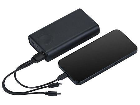 Внешний беспроводной аккумулятор 2-в-1 с функцией зарядки Apple Watch, QC/PD «AtomIQ», 10000 мАч