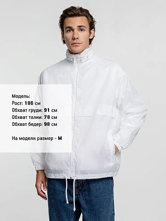 Ветровка из нейлона Surf 210, белая, размер XS