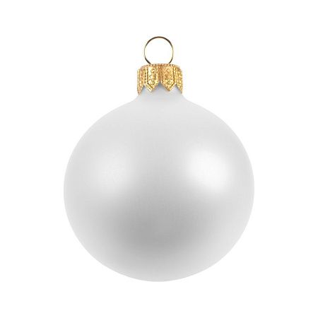 Елочный шар Gala Matt в коробке, 6 см, белый