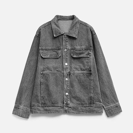 Куртка джинсовая O2, серая, размер XL/2XL