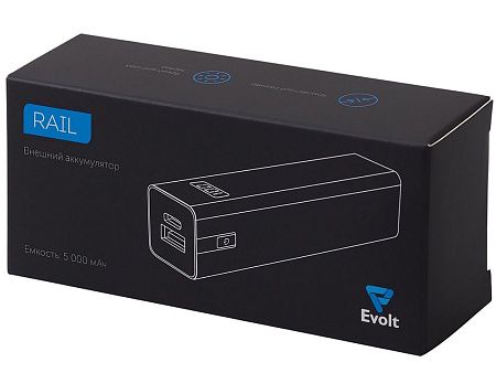 Внешний аккумулятор «Rail» c дисплеем, 5000 mAh