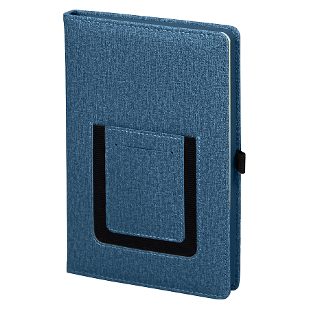 Ежедневник  Smart Wallet Cambric  A5, синий, недатированный, в твердой обложке с поролоном