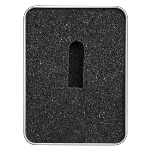 Футляр Ring для флеш накопителя металлический, размер 11,5*8,5 см, серебристый