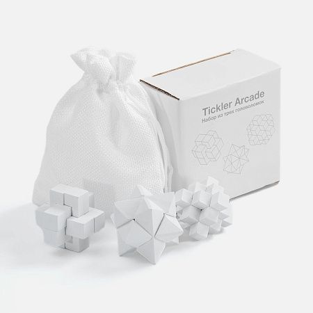 Набор из 3 головоломок Tickler Arcade, белый