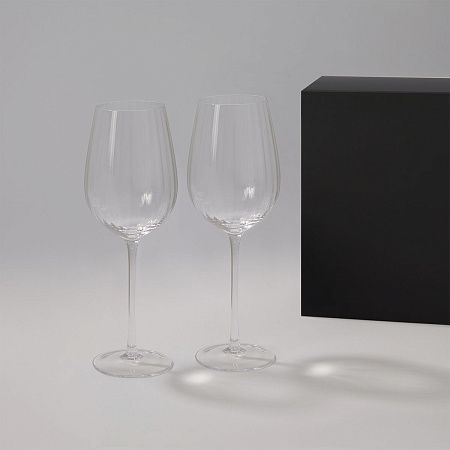 Подарочный набор 2 бокала для вина Blanche в черной коробке