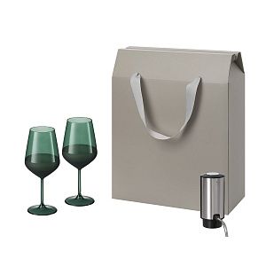 Подарочный набор Эмеральд (Emerald), Данте (Dante) (2 бокала + аэратор для вина)