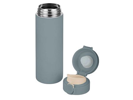 Вакуумная термокружка c кнопкой «Guard», soft-touch, 400 мл, тубус