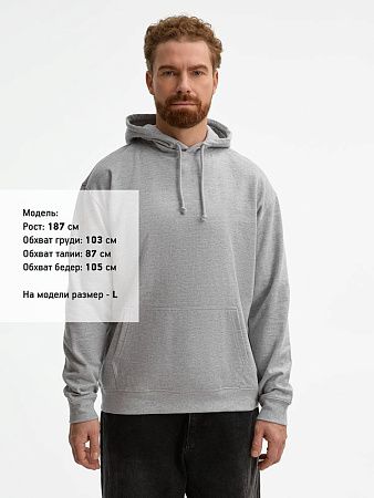 Худи унисекс Condor, серый меланж, размер XS