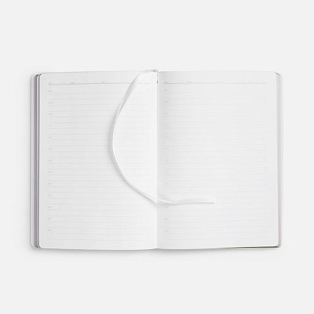 Ежедневник Nebraska Flex, недатированный, белый с золотистым