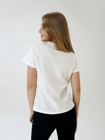 Футболка детская T-Bolka Kids, белая (теплый оттенок), размер 12 лет (142-152 см)