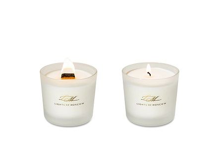 Набор для создания 2-х ароматических свечей: амбра и табак/маракуйя, сандал и пачули