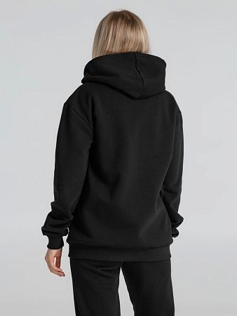 Толстовка на молнии с капюшоном Unit Siverga Heavy, черная, размер XS