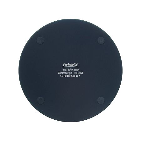 Беспроводное зарядное устройство с подсветкой 15W Auris, синее