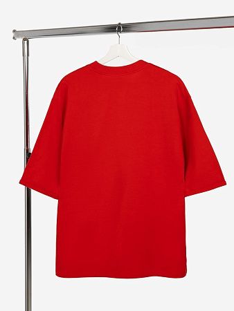 Футболка оверсайз унисекс Kosmos 2.0, красная, размер XS/S