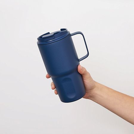 Термокружка вакуумная Авентура (Aventura), синяя