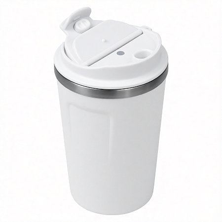 Термокружка Zencup вакуумная, стальная, 380 мл, белая