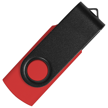 Флеш накопитель USB 2.0 Twister Сolor Mix 16GB, пластик Софт Тач/металл, красный/черный