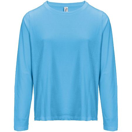 Футболка с длинным рукавом женская Monarch Women, ярко-бирюзовая, размер XXL