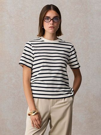 Футболка женская Legend Women, молочно-белая с темно-синим, размер L