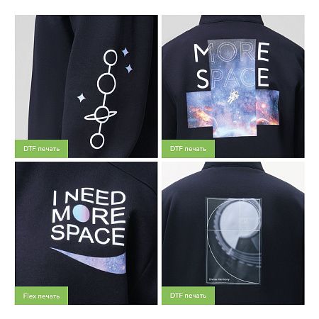 Толстовка на молнии ASTIN темно-синяя, размер XXL