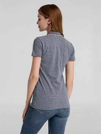 Рубашка поло женская Paname Women, голубой меланж, размер XXL