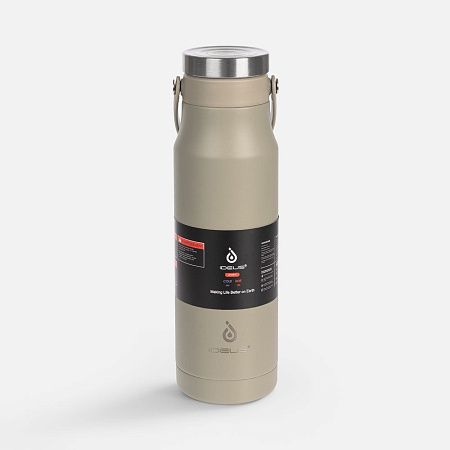 Термобутылка Tateyama, серо-бежевая