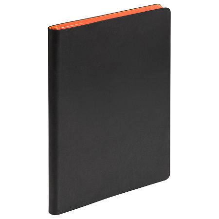 Ежедневник Латте (Latte NEW) недатированный, черный/оранжевый (без упаковки, без стикера)