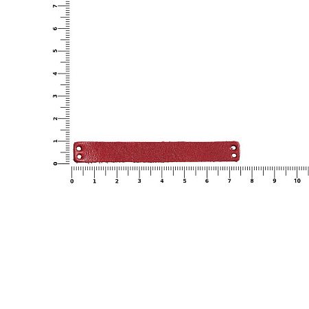 Лейбл кожаный Beta, XS, красный