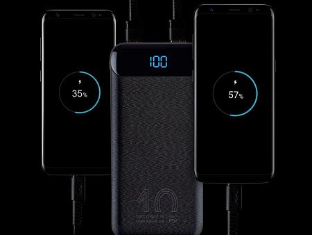 Внешний аккумулятор с дисплеем, 10000 mAh