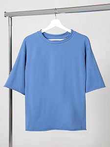 Футболка оверсайз Vozduh 2.0, синяя под нанесение