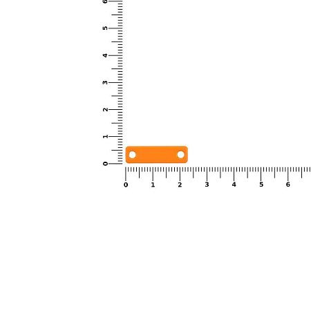 Шильдик металлический Alfa Liten, оранжевый неон