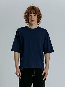 Футболка оверсайз унисекс Base Space, черная под нанесение